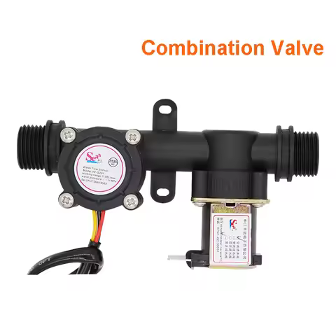1/2 Inch Water Flow Sensor with 1.75MPa Flow Solenoid Valve Water Control Unit Flow Meter