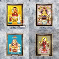 Western painting of the Three Saints wall hanging 36x48cm glossy canvas painting, genuine composite 