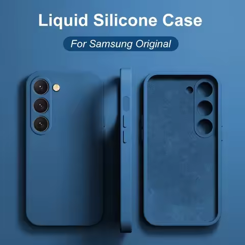 S25 S24 Ultra Case Liquid Silicone Phone Case For Samsung Galaxy S23 S25 S22 Plus S24 FE S25 + Plus 