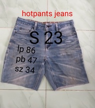 kode:S23/PL celana pendek jeans cewek/hotpant jeans second/celana pendek/pakaian cewek/thrift celana