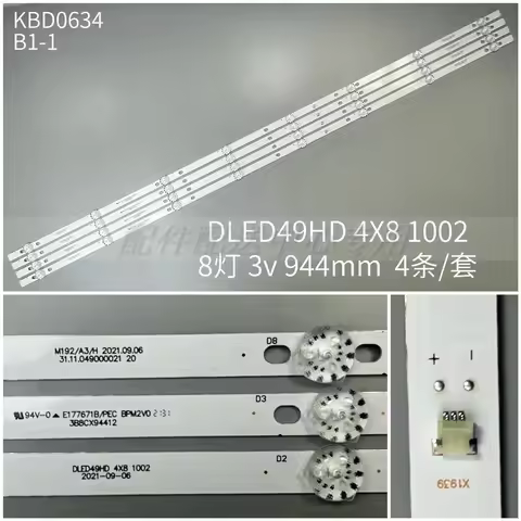 LED STRIP DLED49HD 4X8 1002 tv E177671B/PEC BPM2V0 3B8CX94412 31.11.049000021 20 M192/A3/H 49125 AWX