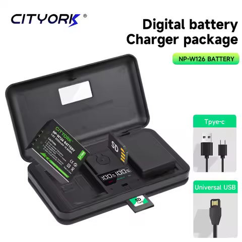 NP-W126S NP-W126 NP W126 Battery With Storage Case Charger for Fujifilm Fuji XT20 X-A1 X-A3 X-Pro1 X