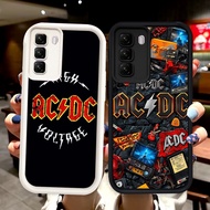 N62 ACDC Band Silicone Black White Casing for Realme C73 C71 C75 14X Case