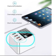 最新智能超快速40W PD QC3.0 USB 充電插頭連LED顯示屏 hysckp Intelligence Universal 40W PD Quick Charge QC3.0 USB Wall