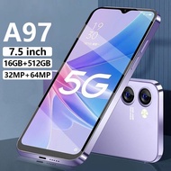 2026 New Genuine A97 4G/5G 7.5 Inch Mobile Phone Supports 2 Sim Cards Smartphone 16GB+512GB Cheap Ph