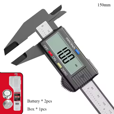150mm Electronic Digital Caliper, 0.1mm Digital Measuring Tool Carbon Fiber Dial Vernier Caliper Dig