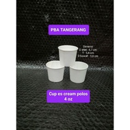 Paper cup ice cream 4 Oz / Hot cup 4 Oz plain Heat-resistant coffee Paper cup 220 ML