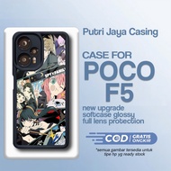 Latest P0C0 F5 Case - P0C0 F5 - Spy X Family Motif - Premium Glossy Softcase Hardcase Material - P0C