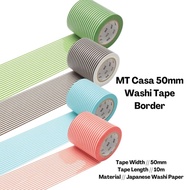 MT Casa 50mm Washi Tape Border, Multi Border, 50mm, 10m, Japanese Tape, Wall, Furniture, Art Materials Washi Paper