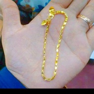 Gelang padi setengah suku lapis emas 24k