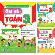 Summer Review Book for Math, Vietnamese, English Grade 3 - For 3rd Grade Students Going to 4th Grade