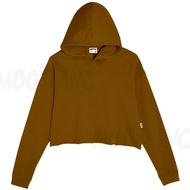 Mood | Oversize BOXY CROP HOODIE | Plain CHOCOLATE