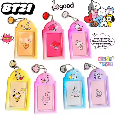 Line friends BT21 koya Shooky Man Chimmy Tata Cooky Creative Personality Animation Card Set Secondar