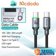 Mcdodo CA-687 Data Cable 60W Cable Fast Charging Cable Type-C Cable 1M 2M 3M Mcdodo CA-6870 Mcdodo C