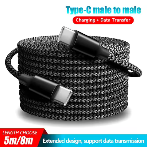Type C to Type C Cable C to C PD 60W 3m 5m 8m 10-meter Extension Cable for iPhone 15 PRO MAX Plus Hu