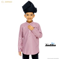 Kurta BOY ANDIKA Dusty Pink Belacan Kurta Kids Boys Short Fox Kurta Kid Long Sleeve