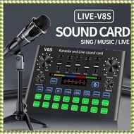 V8S Phone Sound Card Set Bluetooth Microphone Live Broadcast Equipment Computer Universal Microphone Voice Changer