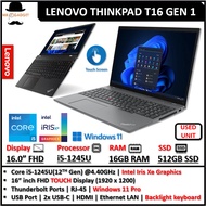LENOVO THINKPAD T16 GEN 1 | INTEL CORE i5-1245U 12TH GEN | 16" FHD | USED BUSINESS LAPTOP | WINDOWS 