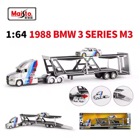Maisto 1:64 1988 BMW 3 Series M3 DESIGN TRANSPORTERS Static Die Cast Vehicles Collectible Hobbies Mo