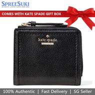 Kate Spade Wallet In Gift Box Small Wallet Patterson Drive L-Zip Bifold Wallet Black # WLRU5599
