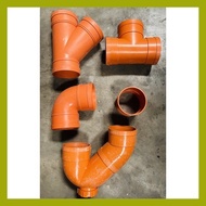➦ ❃ ◷ PVC Orange Fittings 4 inch(Elbow Tee Wye Coupling Cleanout )For PVC Pipes