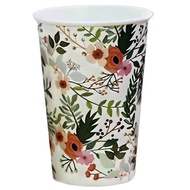 [To-go pack] Premium Flower Paper Cups 300ml (10oz) 50pcs 1set Beautiful Life Design High-Quality Pu