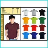 I-tech Honeycomb Plain Polo Shirt Maroon (2Pcs)