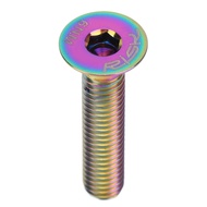 onlylove RISK Headset Stem Top Cap Fixing Bolt M6x30mm Bike Screw Titanium Alloy for Repair Dazzling