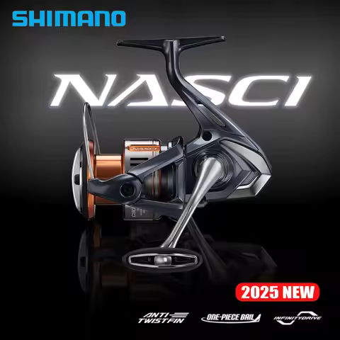 SHIMANO 2025 NASCI Spinning Reel 170-300g 4+1/5+1 AR-C Spool HAGANA X SHIP ANTI-TWIST FIN Fishing Re