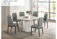 Dining Marble Round 1+6 Limited Stock ( Delivery By seller )Furniture