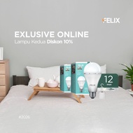 FELIX ONEMAX LED Emergency Light 12W White 2Pcs Super Bright 90% Economical Equivalent to 156W 2 Yea