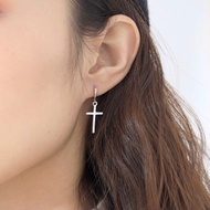 earika.earrings -  the big cross hoop ต่างหูห่วงจี้ไม้กางเขนเงินแท้ เหมาะสำหรับคนแพ้ง่าย