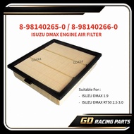 ISUZU DMAX RT50 RT85 RZ4E 1.9 , 2.5 , 3.0 ENGINE AIR FILTER  ( 8-98140266-0 ) ( 8-98140265-0 )