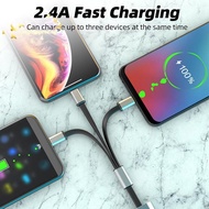 [Han-t] USB Charging Cable To Micro USB Type-C 3A 3-in-1, Scalable, . well