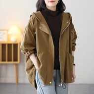 Autumn Loose Hooded Coat for Women