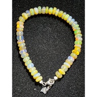 #B895-14 100% Natural High Quality Multicolored Opal Bracelet 6.2mm