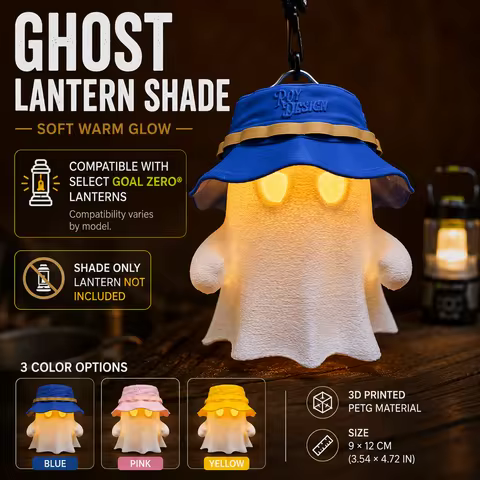 Ghost Lantern Shade Compatible With Goal Zero Lights 3D Printed Portable Camping Lantern Cover