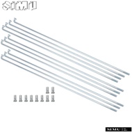 SIMULR 10 Set Cycling Spokes, Sliver Carbon Steel Bike Spokes, Durable with Accessories 13G ,2.2mm D