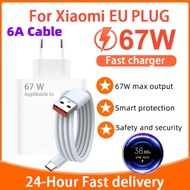 USB To C 1M 6A Fast Charging Data Cable With 67W US/EU MAX Charger For Xiaomi 11T/11T Pro/Po X3/F3