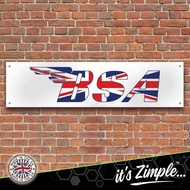 Bsa Motorcycles Union Jack Vintage Metal Tin Sign 40*10CM Gift Wall Art Decor for Home Living Room B