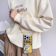 เคสโทรศัพท์มือถือรูปเป็ด Little Duck Mirror Surface Four Corner Hole Compatible Apple 16 pro 16 plus