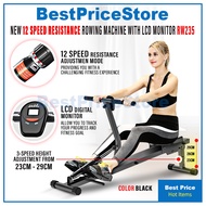 BPS Rowing Machine Multi-Purpose Adjustable Hydraulic Six Pack Cardio Fitness Foldable Full Motion I