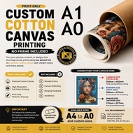 Cotton Canvas Printing A1 | A0 (Print Only – No Frame Included)