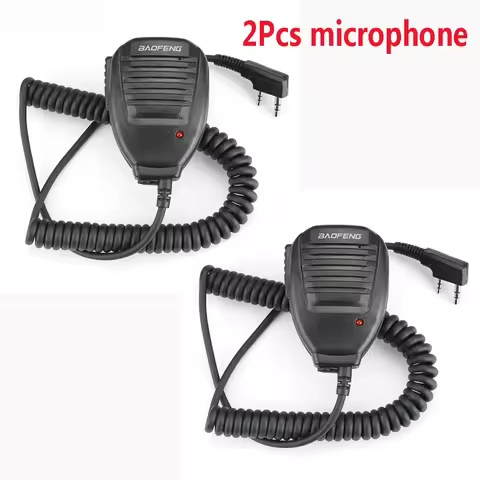 2pcs Microphone For Baofeng Handheld Mic Radio Walkie Talkie Speaker for UV-5R UV-5RA UV-5RE UV-3R U