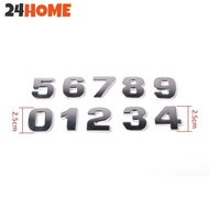 24HOME DIY 3D Metallic Alphabet Sticker Car Emblem Letter Silver Badge Decal (A-Z&0-9) B7V8