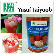 (Yusuf Taiyoob) Laici Bersirap Tin 650g, halal, laici bulat, abc laicikang, dessert, air laici