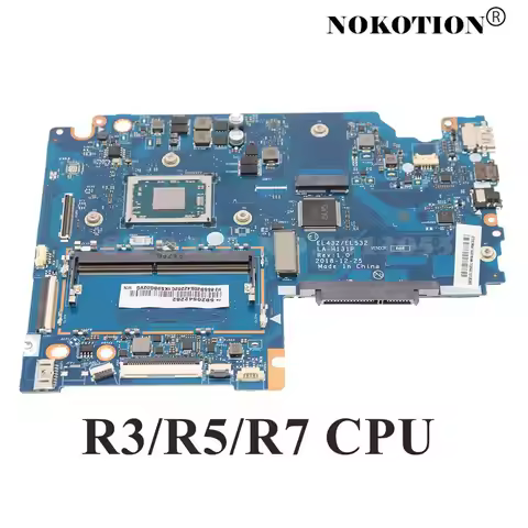 NOKOTION EL432/EL532 LA-H131P For Lenovo Ideapad S340-15API S340-14API Laptop Motherboard With R3/R5