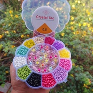 FREE SHIPPING!!! News 8/o 3mm Sand Beads +++ Topping Box Package Divider (Free 0.5 Elastic String)