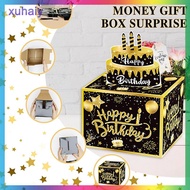 xuhaiy Money Pull Box Happy Birthday Money Gift Case Birthday Money Box Cash Pull Gift Box Birthday 