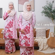 HASNURI Baju Kurung Sri Camellia Labuh | Baju Kurung Moden Embroidery Ironless